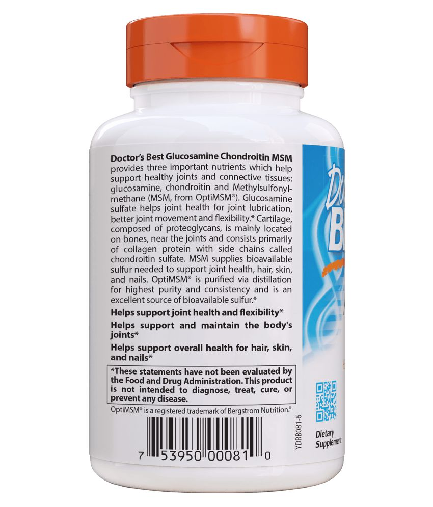 Doctor's Best Glucosamine Chondroitin MSM with OptiMSM 240 no.s
