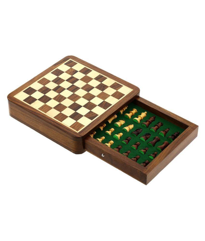 Chessncrafts Wooden Multicolor Chess One Size: Buy Online at Best Price ...