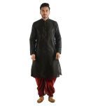 Deyann black Silk Blend Dhoti Kurta Set