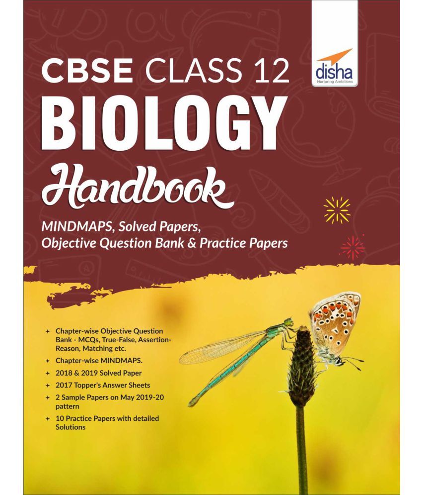 CBSE Class 12 Biology Handbook MINDMAPS, Solved Papers, Objective