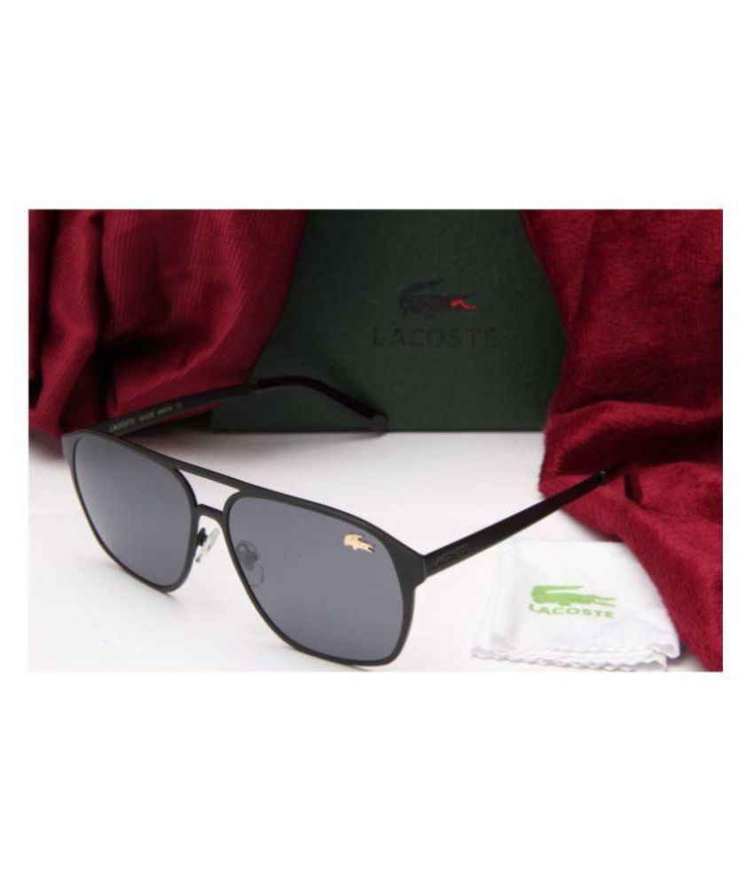 Lacoste Sunglass Black Rectangle Sunglasses (L134) Buy Online at Best