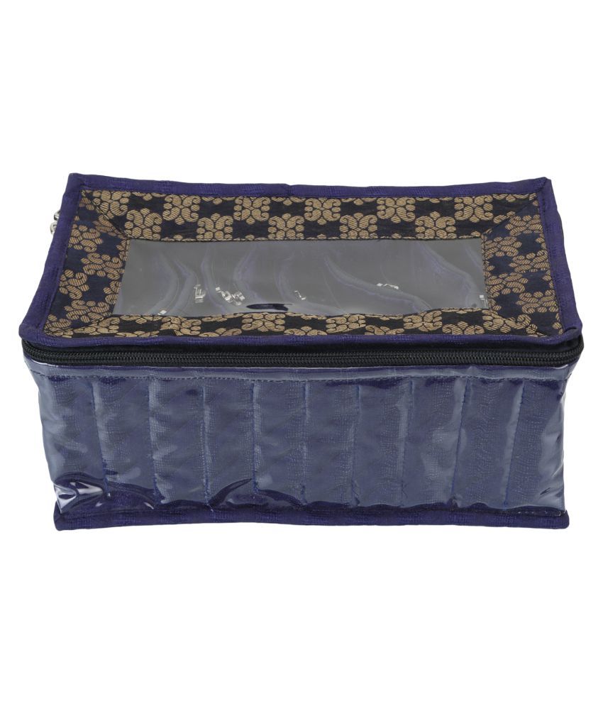     			E-Retailer™ Premium Quality Multipurpose Jewellery Organiser Box with 10 Zipper Pouches (Purple)