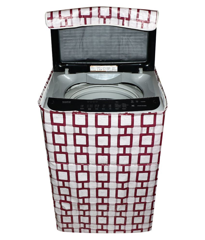     			E-Retailer Single PVC White Washing Machine Cover for Universal 7 kg Top Load
