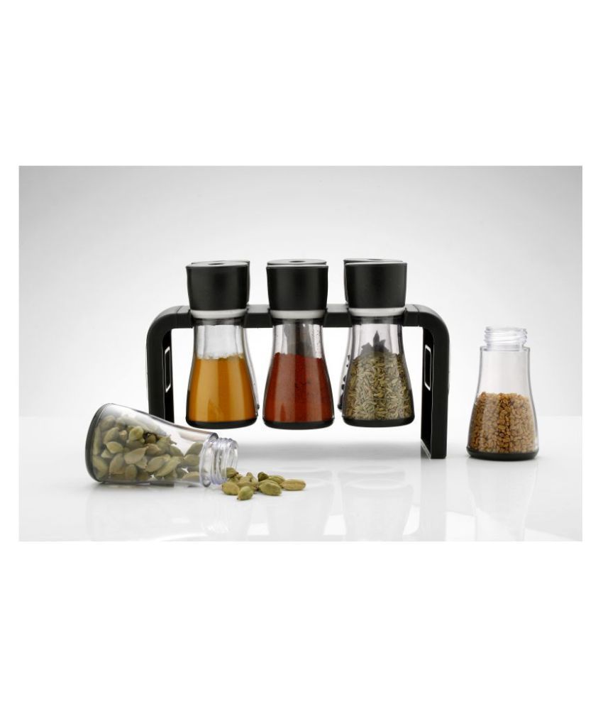 AS KITCHENWARE 6 Jar stand Polycarbonate Spice Container Set of 1 120 mL Buy Online at Best