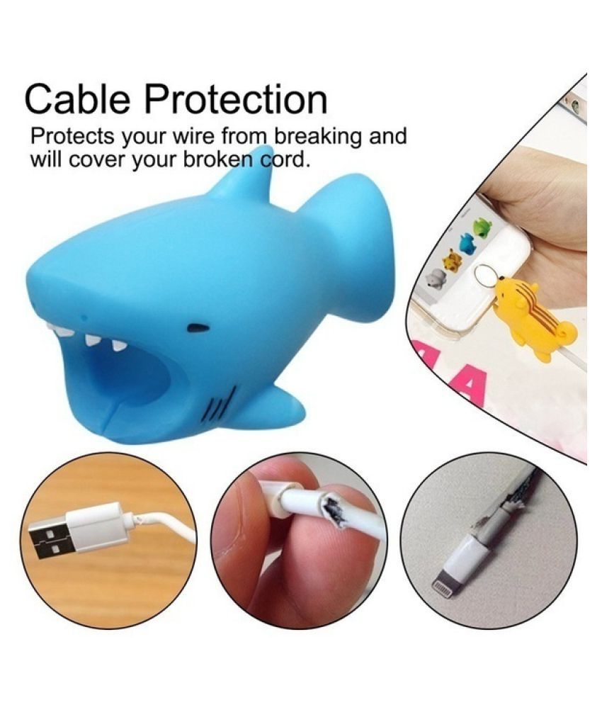 Creative Cute Animal Bite USB Charger Data Protector Cover for Iphone Ipad  Lovely Mini Wire Protection Cable Cord Phone Cord Accessories - Mobile  Enhancements Online at Low Prices | Snapdeal India