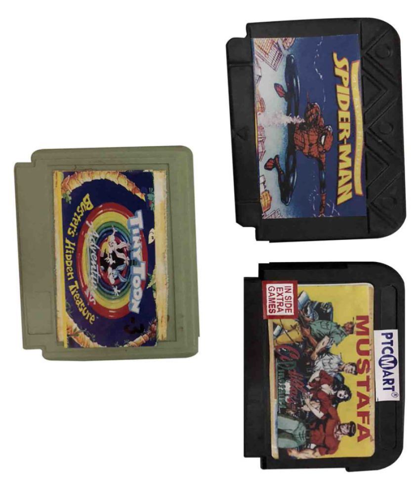 Buy PTCMart 8 Bit Tv Video games cassette mix numbers set of 3 ( PC