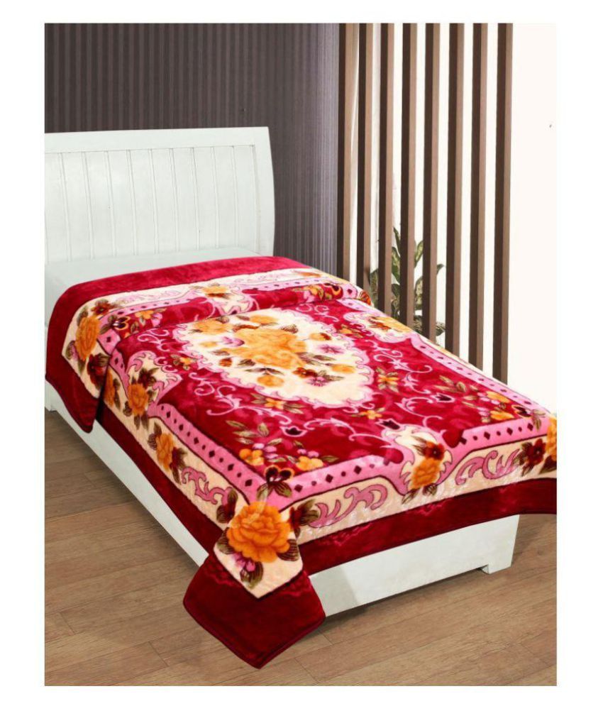 Bombay Dyeing Single Polyester Floral Blanket Buy Bombay Dyeing