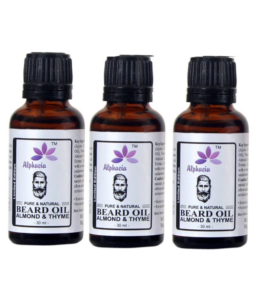     			Alphacia Almond Beard Oil For Growth 90 ml Pack of 3