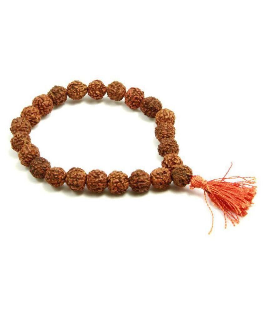 Yuvi Shoppe 5 Face Rudraksha Wrist Mala Real Natural Rudraksha: Buy ...