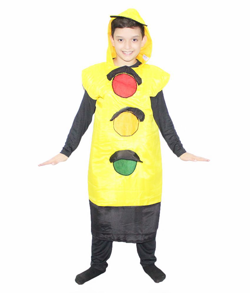    			Kaku Fancy Dresses Traffic Lights Costume for Cosplay/Traffic Signal Costume -Multicolor, 5-6 Years, for Unisex
