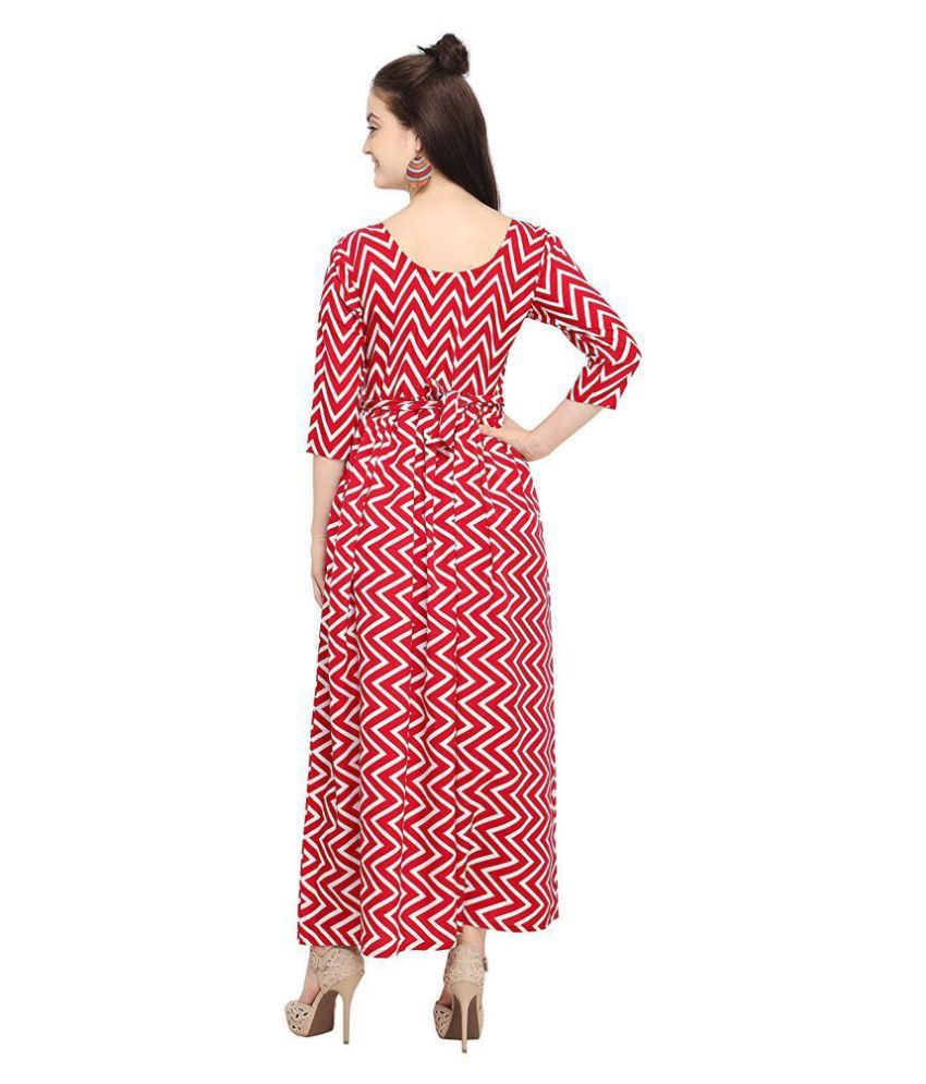 red frock kurti