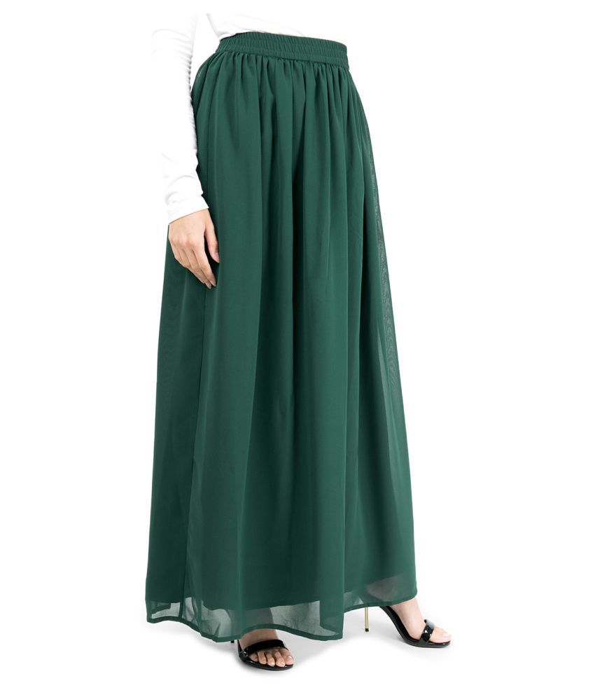 georgette flared skirt