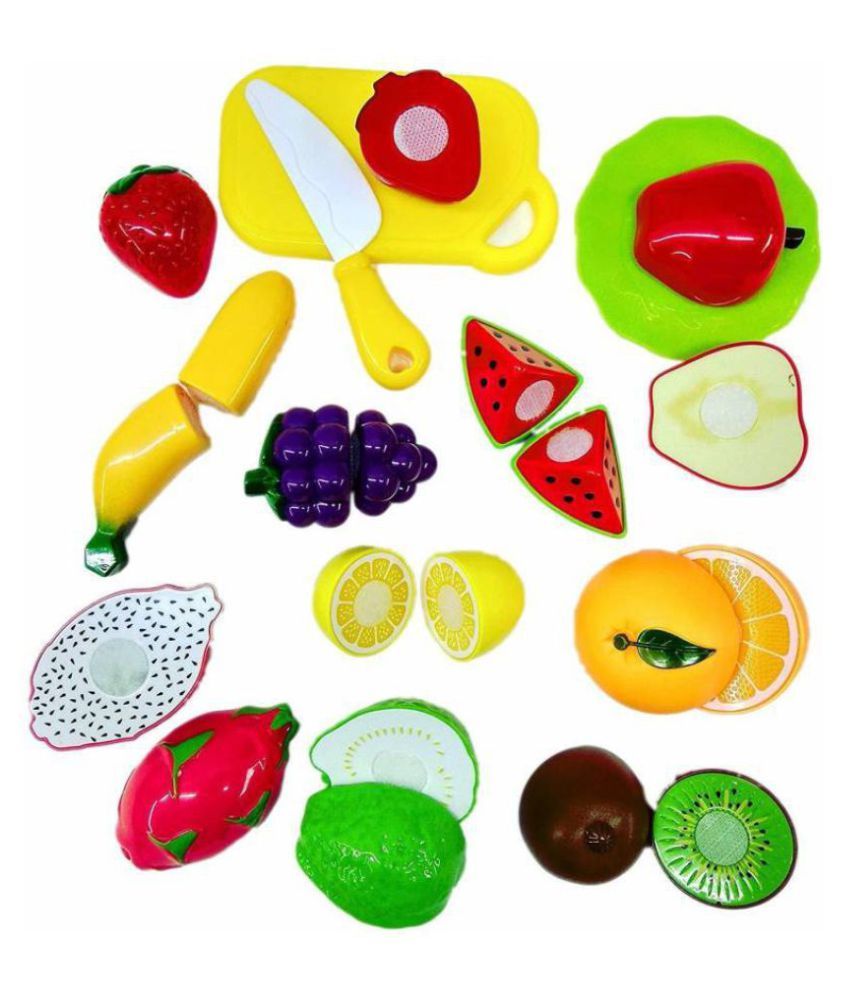 Fruits Cutting Play Kitchen Set Toy with Various Fruits, Multi color ...