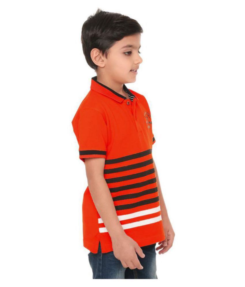 BodyGlove Boy Kids Casual Polo Neck Collar Solid T-Shirt, Half Sleeve ...