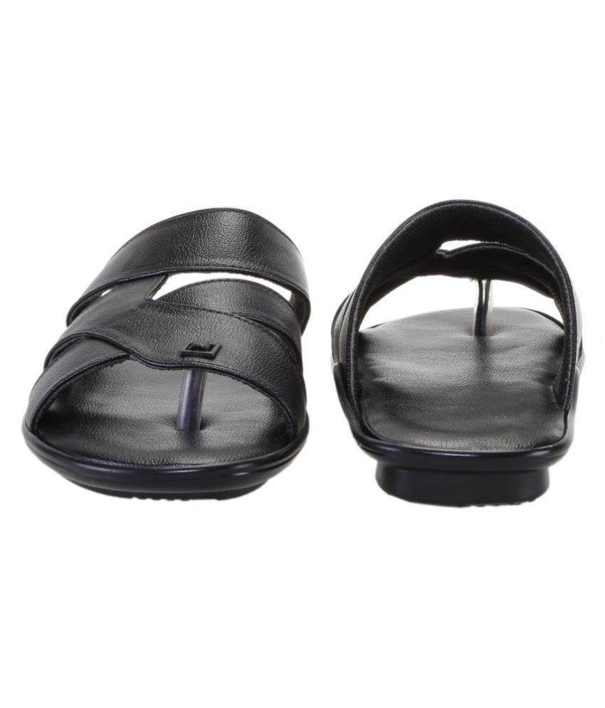 zappy black slide flip flop