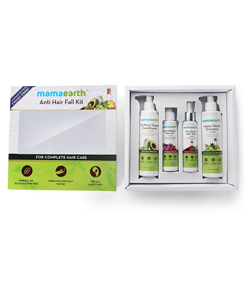 Mamaearth Anti Hair Loss Kit Oil Shampoo Conditioner Tonic