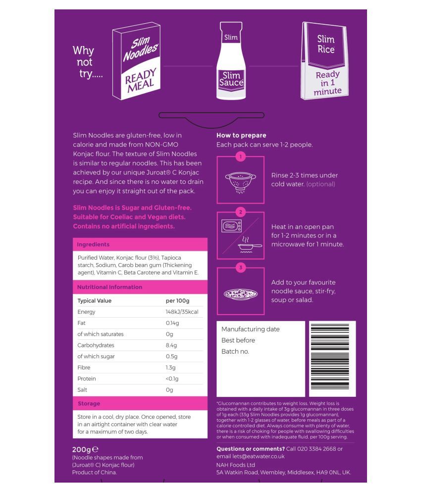 EAT WATER Konjac Flour Atta Instant Noodles 200 gm Pack of 2 Buy EAT