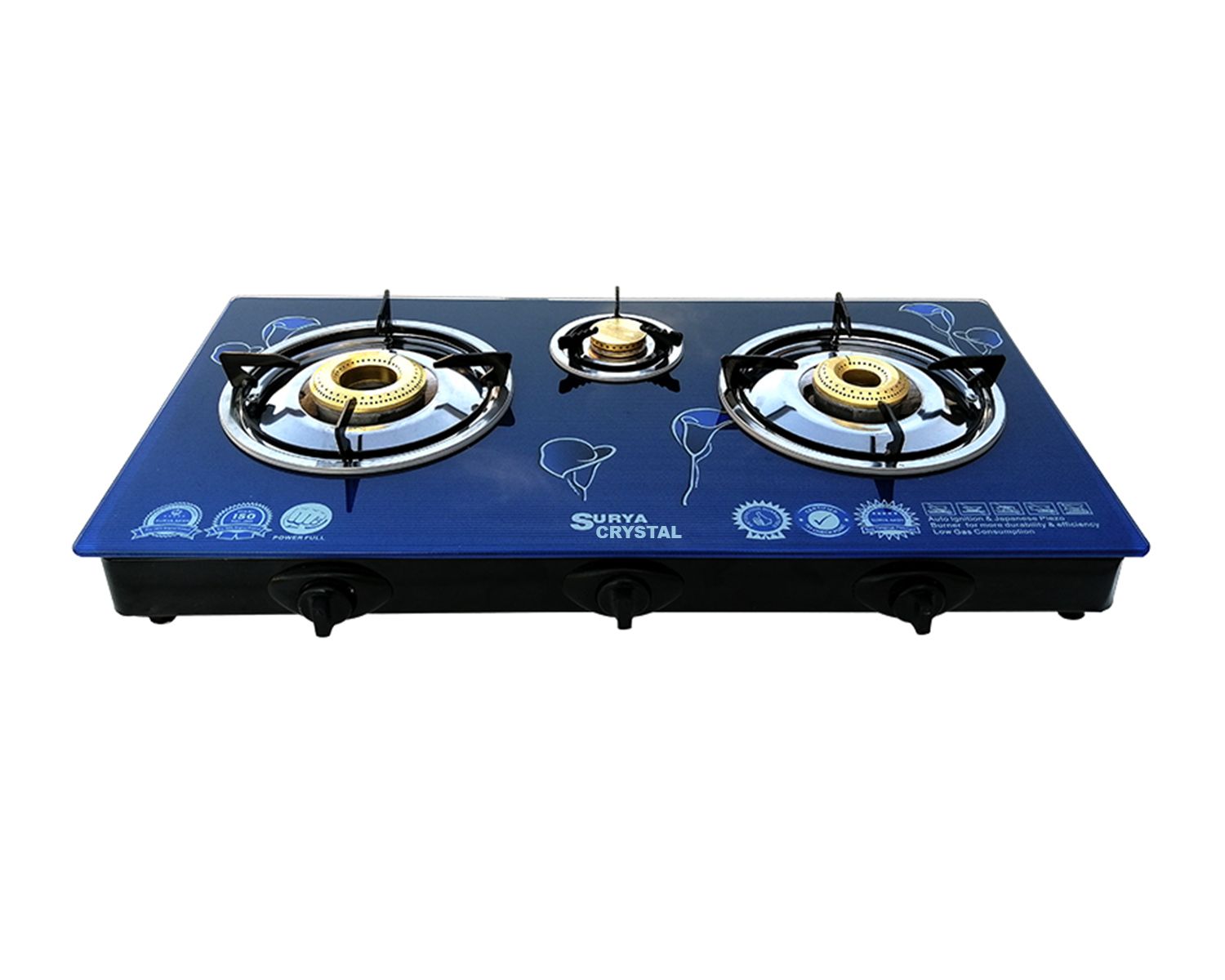 price of surya crystal 3 burner gas stove