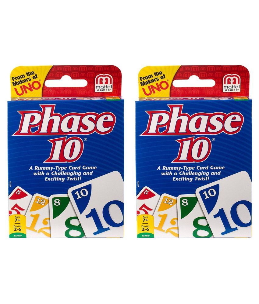 UNO Phase 10 Card Game Multicolour, Pack of 2 - Buy UNO Phase 10 Card