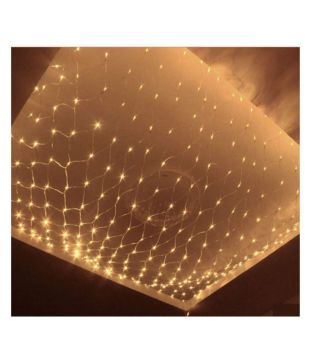 A To Z Traders Diwali Light Net Mesh Led String Lights Yellow Net Mesh Led String Lights