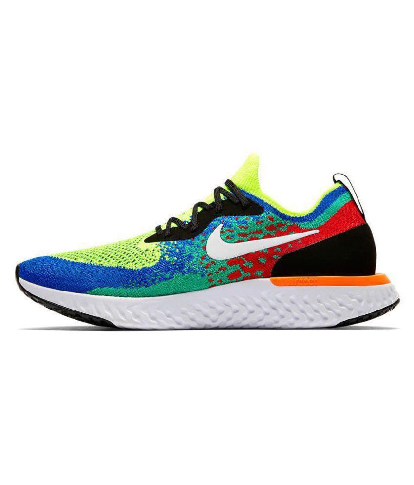 multi colored athletic shoes