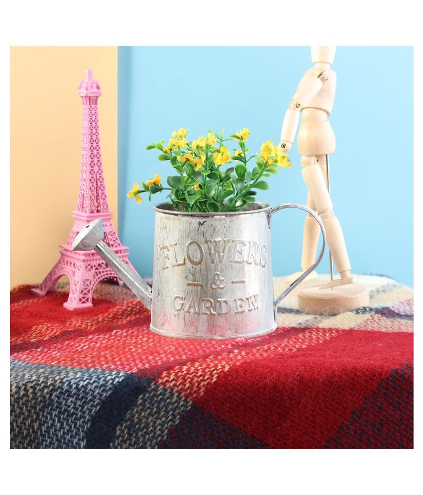 Retro Creative Iron Flower Pot Bonsai Bucket Flowerpot Potted Plant Holder Flower Vase Decor Home Garden Ornaments Color: Letter Retro Creative Iron Flower Pot Bonsai Bucket Flowerpot Potted Plant Holder Flower Vase Decor Home Garden Ornaments Color: Letter