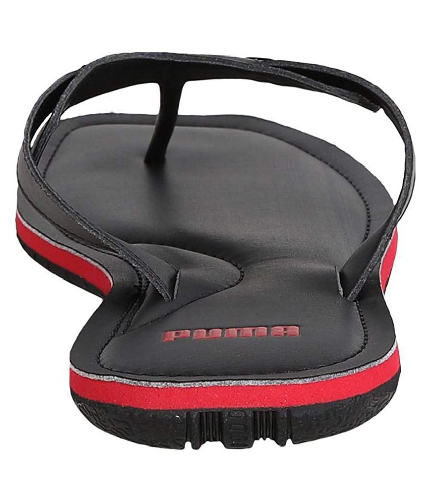puma black thong flip flop