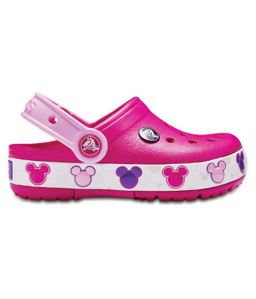Crocs Crocband Mickey FunLab Lights Pink Kids Clog Price in India- Buy ...