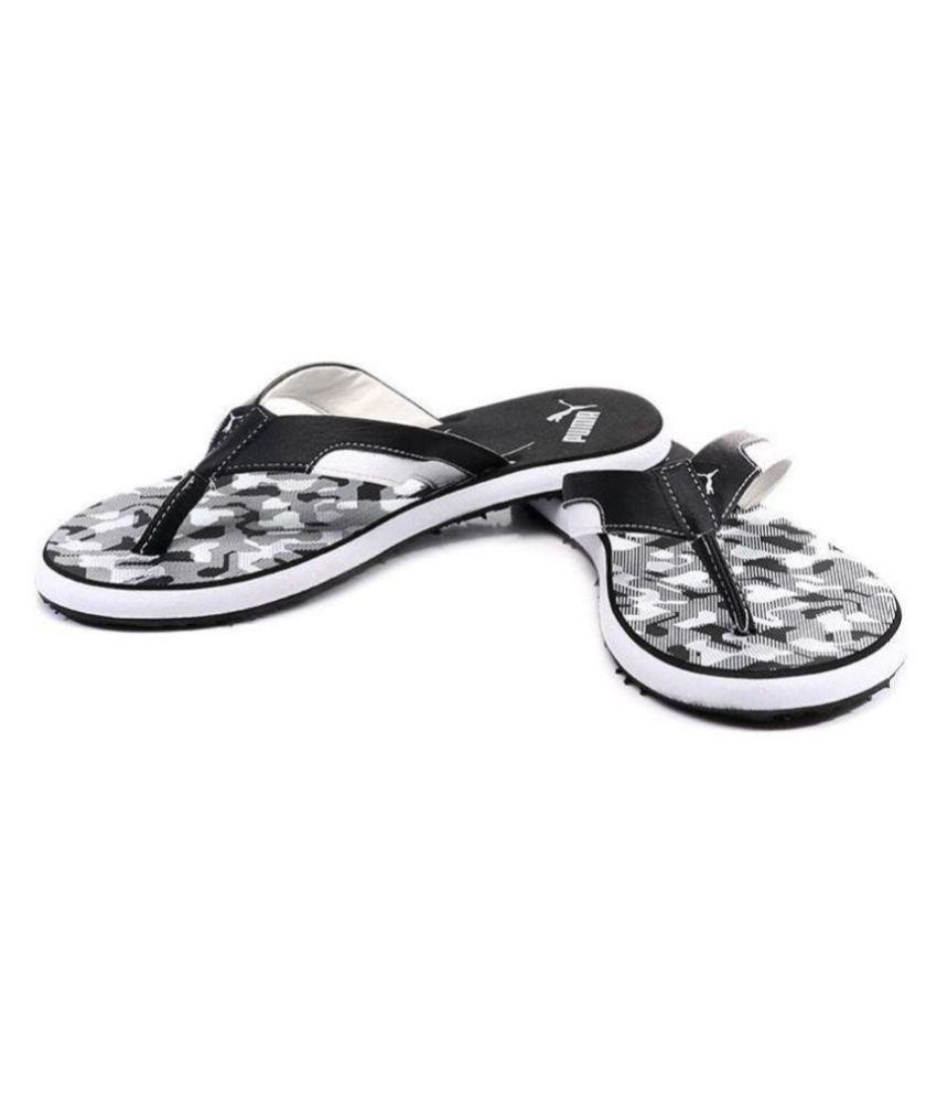 puma black thong flip flop