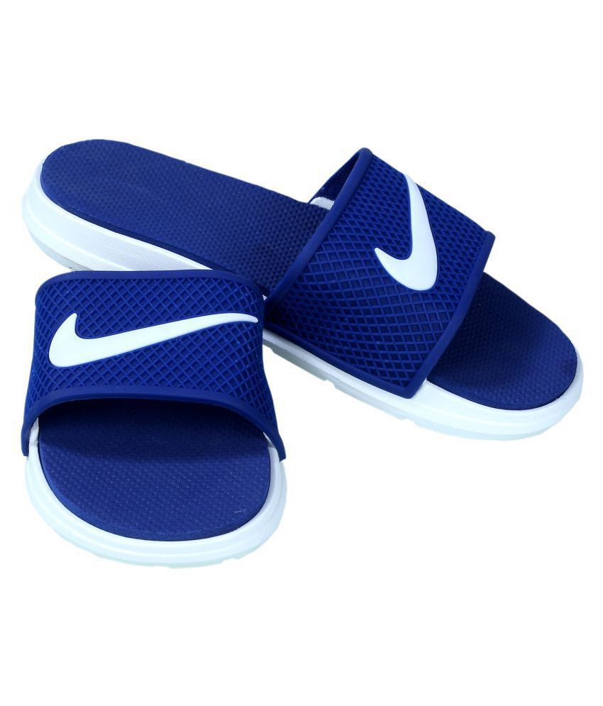 Download Nike Blue Slide Flip flop Price in India- Buy Nike Blue ...