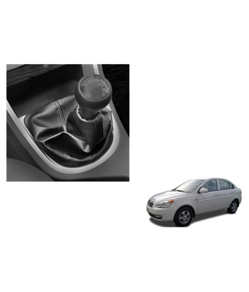 Autofetch Leatherette Car Gear Lever Cover Black for Tata Indica Buy