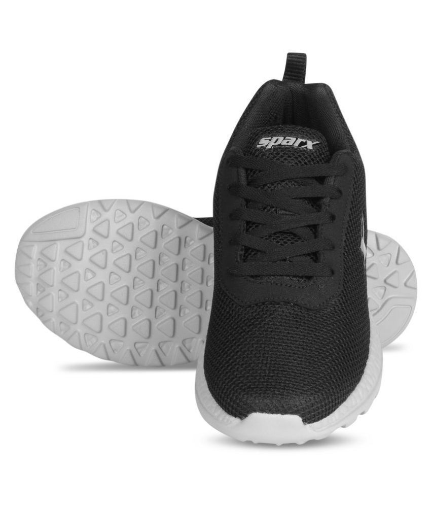 sparx black running shoes