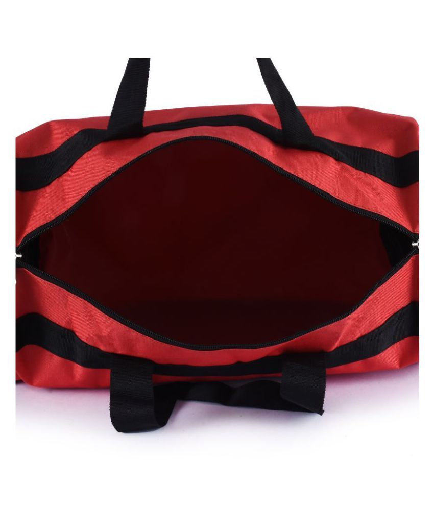 LIONBONE Red Black Medium 32 Ltrs Polyester Gym Bags Side Bags Shoulder