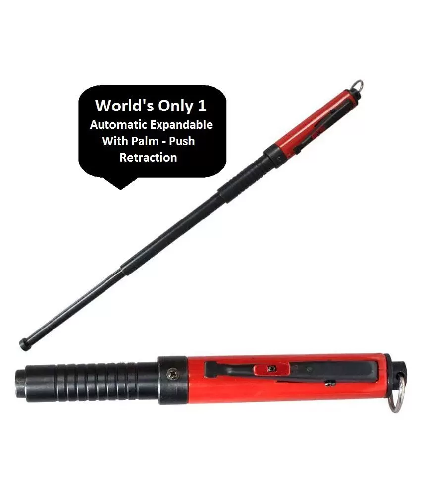 Push-Button Automatic Steel Self Defence Safety Tactical Baton Stick: Buy  Online at Best Price on Snapdeal