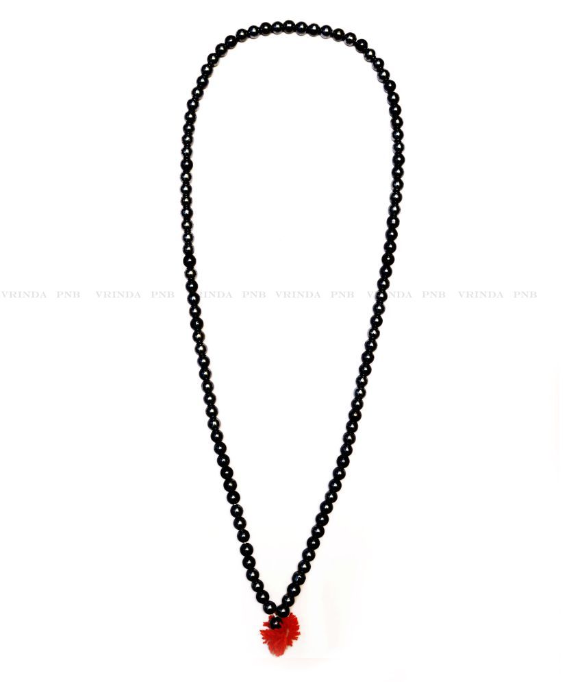 Black crystal 8mm moti mala: Buy Black 