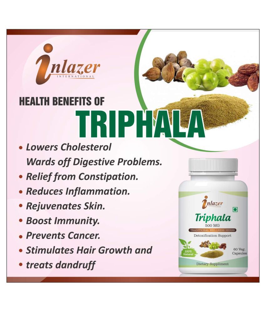 Inlazer Triphala Hair Growth & Weight Balancing Capsule 500 mg Pack Of 1:  Buy Inlazer Triphala Hair Growth & Weight Balancing Capsule 500 mg Pack Of  1 at Best Prices in India - Snapdeal