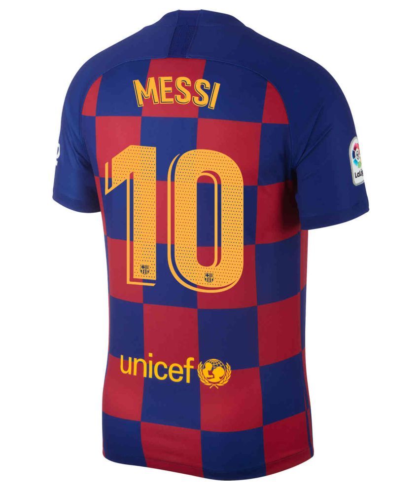 Barcelona Home Messi Printed Jersey With Shorts 19/20: Buy Online at ...