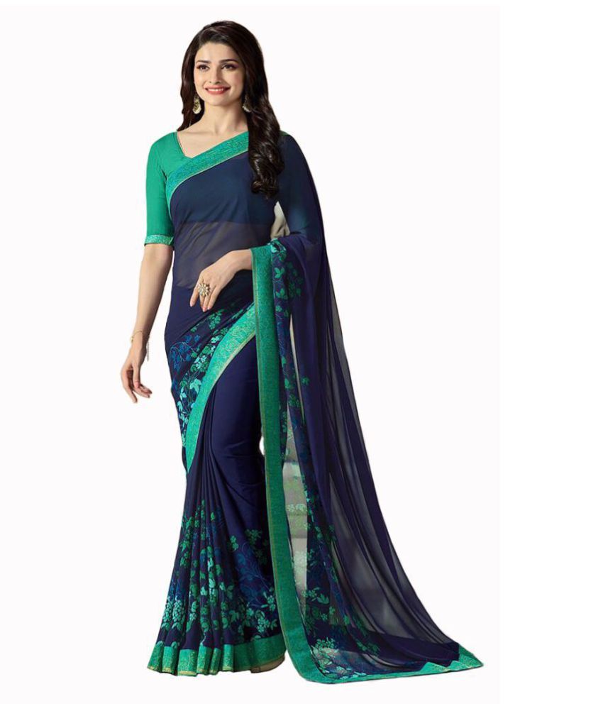 plain yellow chiffon saree