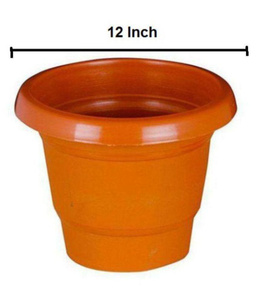 alkarty Plastic 12 Inch Set Of 6 Flower Pots indoor & Outdoor Plant ...