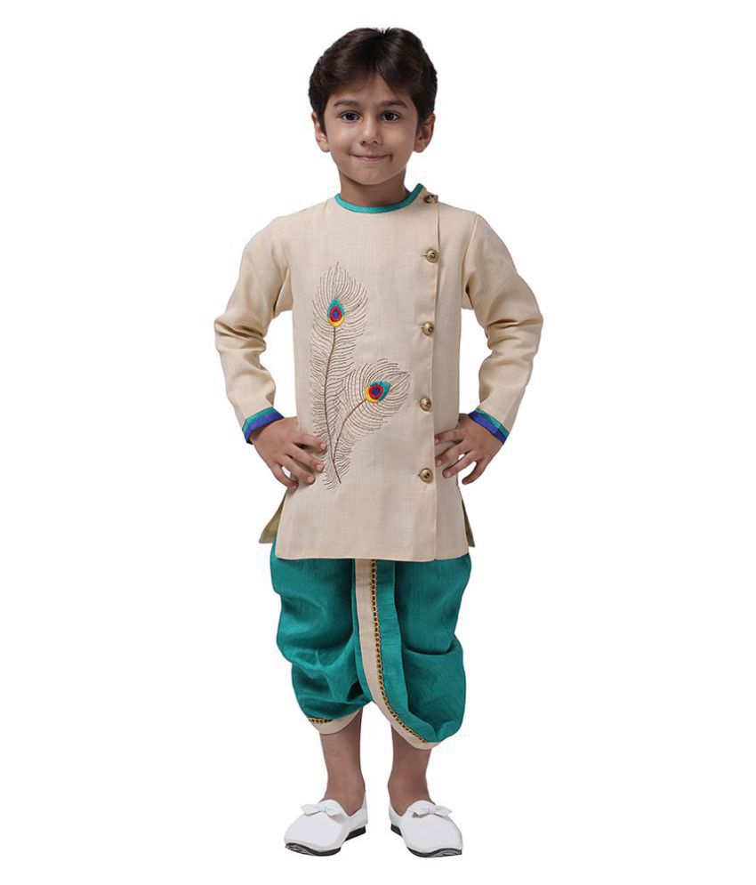     			Ahhaaaa Kids Ethnic Festive and Party Wear Cotton Kurta and Dhoti Pant Set for Baby boys