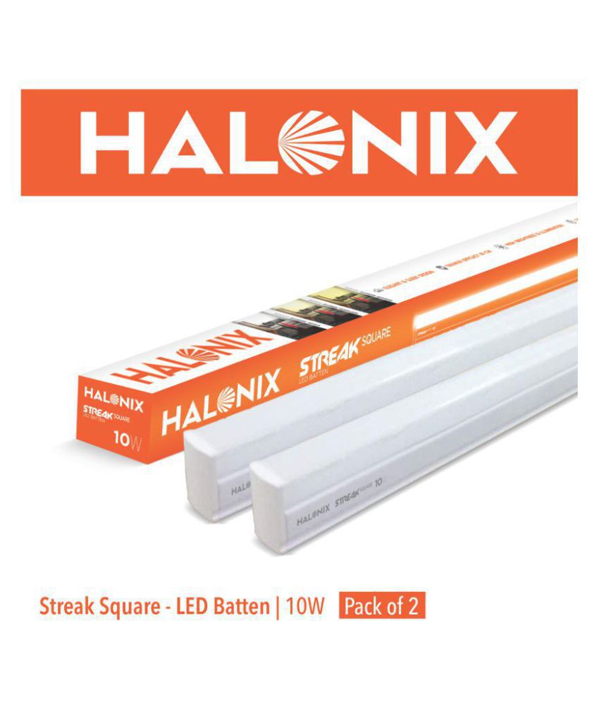     			Halonix 10W 2 Ft LED Tube Light Cool Day Light - Pack of 2