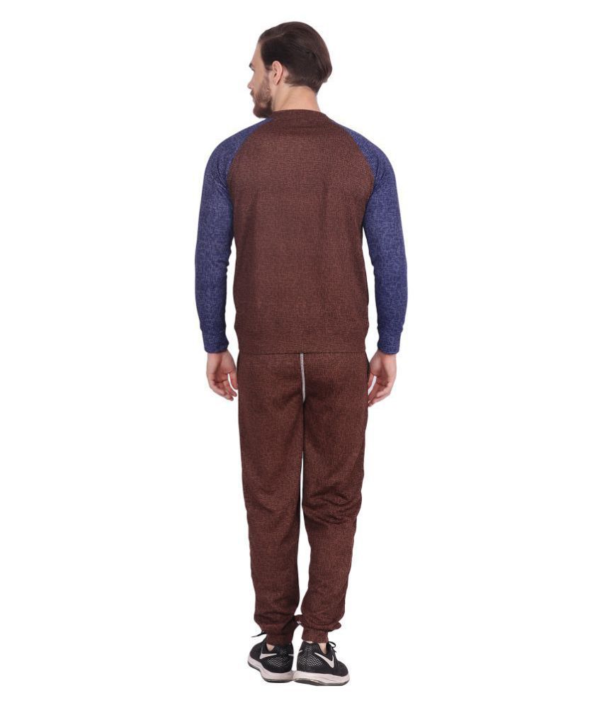 brown velour tracksuit mens