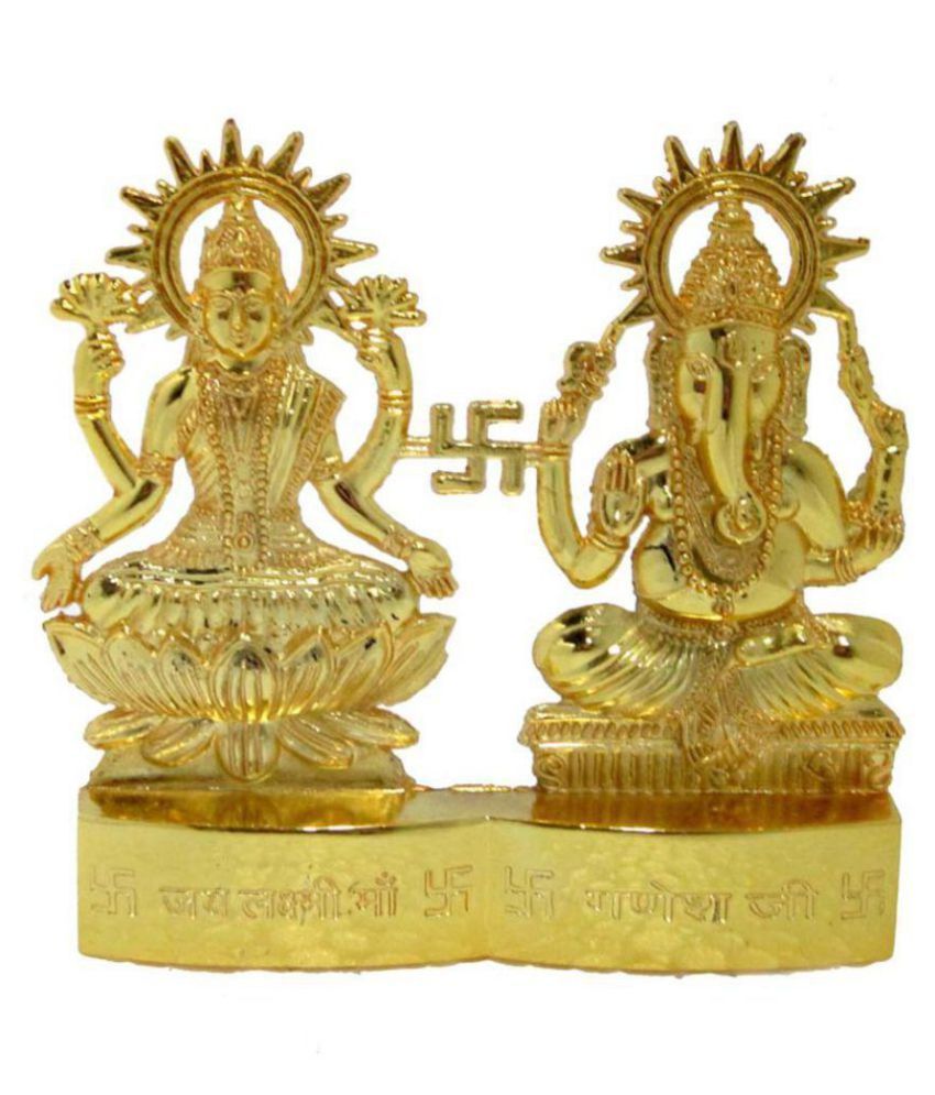     			JSK COLLECTION Laxmi Ganesh Brass Idol Show Piece- Pack of 1