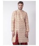 Deyann Cream Silk Blend Kurta Pyjama Set