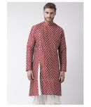 Deyann Red Silk Blend Kurta Pyjama Set