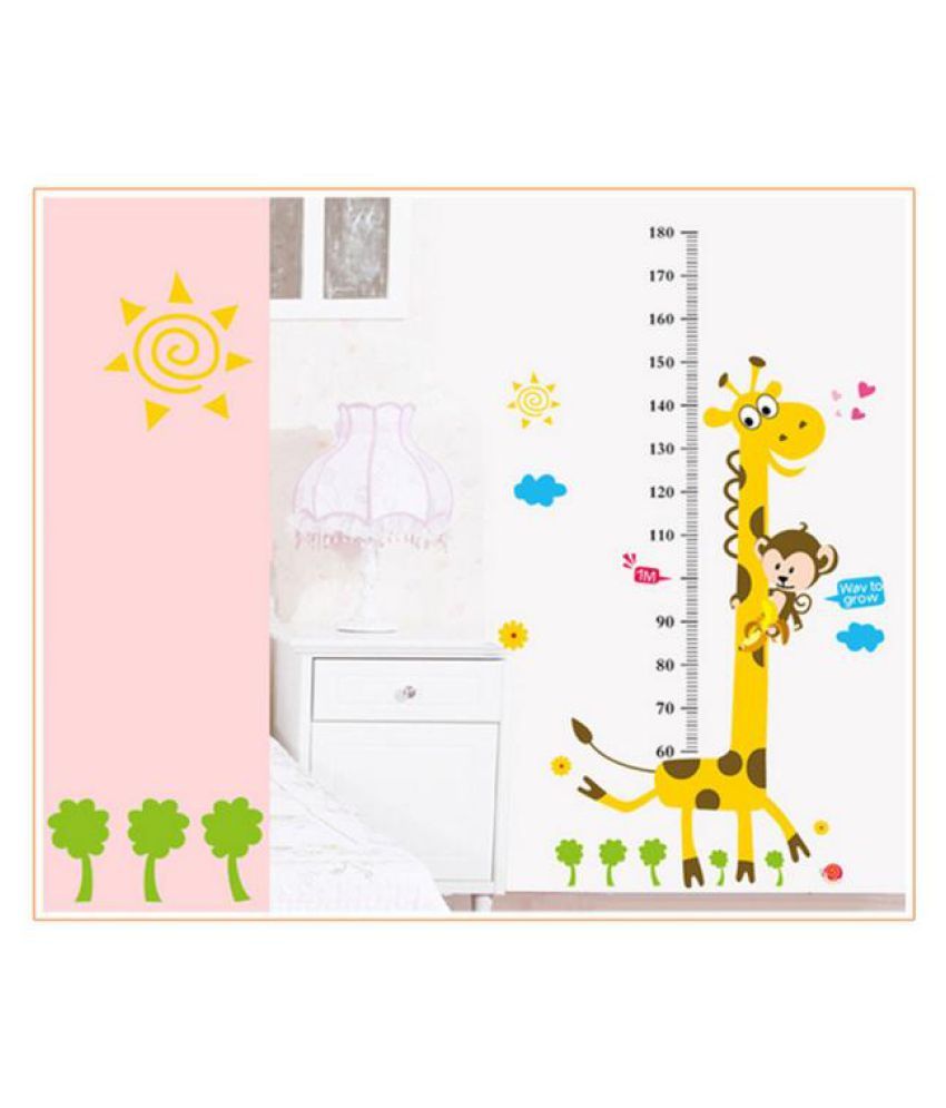 Hot Sell Giraffe Children Room Decor Wall Stikers Height Growth