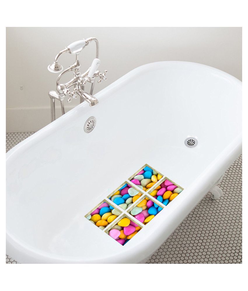 3d Creative Bathtub Stickers Bathroom Renovation Waterproof Floor