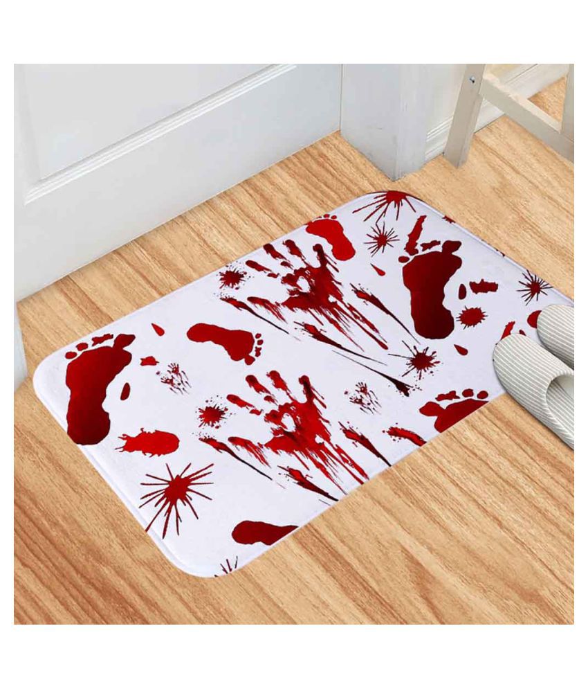 Blood Footprint Bath Mat Door Mat Scary Horror Style Halloween