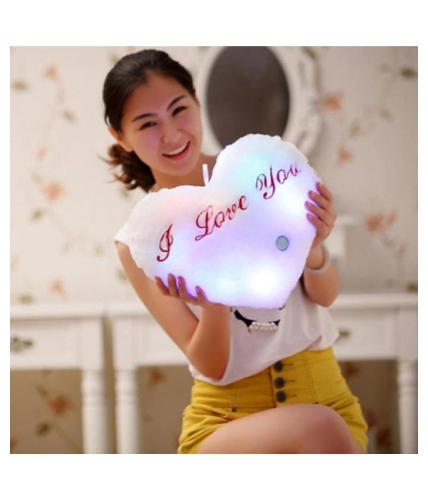 light up heart pillow