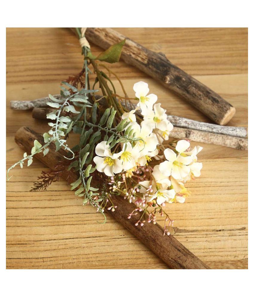 Artificial Plants Fake Leaf Foliage Bush Home Office Garden Flower